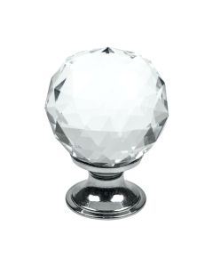 Galka do szafki / Rączka Diamond - 30 - Szklo / Chrom - Beslag Design