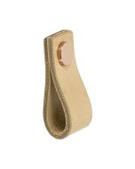 Rączka do szafki Loop - Naturalna Skóra / Miedz - Beslag Design