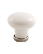 24136 Galka - Biala porcelana / Cyna - Beslag Design